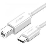 Ugreen USB-C - USB B Yazıcı Kablosu, 1.5 Metre, Beyaz, 40417 - 1,5 m