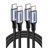 UGREEN USB C - USB C Kablosu 100W PD Hızlı Şarj Kablosu 2 Paket.(1M)