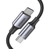 UGREEN USB C - USB C Kablosu, iPhone 16/16 Plus/16 Pro/16 Pro Max/15, MacBook Pro, iPad Pro, Dell XPS, Samsung Galaxy S24/S23/S22 Ultra, Anahtar, Piksel, 6.6FT Siyah için USB C Şarj Kablosu(2m)