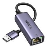 UGREEN USB - Ethernet Adaptörü, Tak ve Çalıştır Ethernet Adaptörü, Alüminyum Kabuk, 1Gbps Gigabit RJ45 - USB 3.0 Ağ Dongle, Nintendo Switch, Laptop, MacBook, Windows, macOS, Linux ile Uyumlu