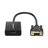 Ugreen VGA - HDMI Adaptör Kablosu, Mikrofon, Usb, Güç Kaynağı. 60814