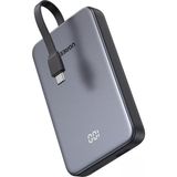 UGREEN Zapix 10.000 mAh 20W Dahili USB-C Kablolu Hızlı Şarj Powerbank - Gri