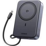 Ugreen Zapix 20.000 Mah Magsafe Wireless Hızlı Şarj Powerbank, Dahili 30W Usb-C Kablo ve 15W Kablosuz Şarj Destekli, 55450B - Gri