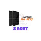 Uğur Bobinaj Güneş Paneli Half Cut 550 Watt Monokristal 144 Hücreli (A) 2 Adet