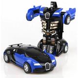Uğur Böceği Ticaret Robota Dönüşen Araba Transformers It Bırak - Bugatti Modeli - Mavi