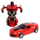 Uğur Böceği Ticaret Robota Dönüşen Araba Transformers It Bırak - Mustang Modeli - Kırmızı
