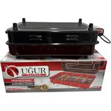 Uğur Elektrikli Izgara Krom Rezistanslı Dumansız-Kokusuz 1400 Watt Bordo Emaye Malzeme 30x45 cm
