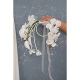 Uğur Gelin Buketi Orkide Gala İncili Beyaz Özel Tasarım Gelin Buketi