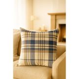Uğur Home Ev Tekstili Modern Ekose Tasarımlı Kırlent Kılıfı | Duck Kumaş 43x43cm - Wynter