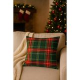 Uğur Home Ev Tekstili Yılbaşı Temalı Çizgili Kırlent Kılıfı 43x43 cm - Dekoratif Sadece Kılıf