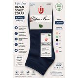 Uğur İnci Uğur Inci Bayan Bambu Dikişsiz Soket Çorap 36-40 Numara Yumuşak Dokulu Günlük Çorap 6 Lı Paket - 36 - 40 - Lacivert