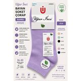 Uğur İnci Uğur Inci Bayan Bambu Dikişsiz Soket Çorap 36-40 Numara Yumuşak Dokulu Günlük Çorap 6 Lı Paket - 36 - 40 - Lila
