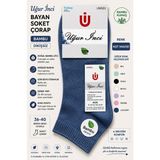 Uğur İnci Uğur Inci Bayan Bambu Dikişsiz Soket Çorap 36-40 Numara Yumuşak Dokulu Günlük Çorap 6 Lı Paket - 36 - 40 - Mavi