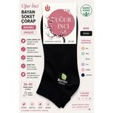 Uğur İnci Uğur Inci Bayan Bambu Dikişsiz Soket Çorap 36-40 Numara Yumuşak Dokulu Günlük Çorap 6 Lı Paket - 36 - 40 - Siyah