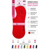 Uğur İnci Uğur Inci Dikişsiz Likralı Penye Bayan Soket Çorap Renkli Seri – Esnek, Yumuşak Dokulu, Günlük Kullanım Sneaker Çorabı 6 Lı Paket - 36 - 40 - Kırmızı