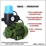 Uğur QB60 0.5 Hp Paket Hidrofor Otomatik Su Pompası 2 Kat 4 Daire Güçlü Su Basma Performansı