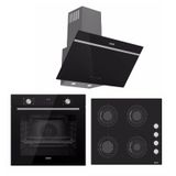 Uğur UAO 6040W0 SCY CSR1 - UAD 6011 SA3DHD - UAF 6011D SCPET Siyah 3'lü Ankastre Set