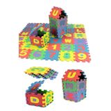 UĞURDAN Eva Puzzle Mats Sünger Puzzle Harfli Rakamlı 36 Parça Eğitici Oyuncak