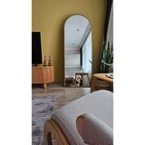 Uğurlu Ayna 180X70 cm Gold Metal Çerçeveli Oval Boy Aynası | Ayaklı & Duvara Monte Kullanım