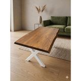 Uğurlu Baylar Uğurlubaylar Doğal Ağaç Orta Sehpa - 95x50cm - ceviz-beyaz
