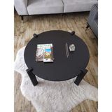 Uğurlu Baylar Uğurlubaylar Yuvarlak Orta Sehpa - siyah - 90 cm