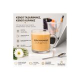 UĞURLU BİR BÖCEK Kişiye Özel Şeffaf Cam Kupa Bardak - İsim, Logo ve Yazı Baskılı Cam Kupa - Özel Tasarım Kahve ve Çay Bardağı