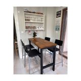 uğurlubaylar bar masası tamamı doğal masif ağaç 140x50cm