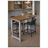 uğurlubaylar bar masası tamamı doğal masif ağaç 175x50cm