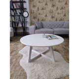 Uğurlubaylar Yuvarlak Orta Sehpa - beyaz - 70 cm