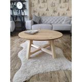 Uğurlubaylar Yuvarlak Orta Sehpa - Safir meşe - 70 cm