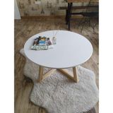 Uğurlubaylar Yuvarlak Orta Sehpa - şeffaf vernik - 70 cm