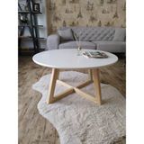 Uğurlubaylar Yuvarlak Orta Sehpa - şeffaf vernik - 90 cm