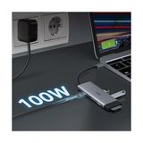 UH7021C | Usb-C 7’si 1 Arada Hub | 4K@60Hz Hdmı, 100W Pd, 3× USB 3.0, Sd & Microsd Uhs-I (200 Mb/s), Tak-Çalıştır, Alüminyum Tasarım - 1 GB - 00-Siyah - Beyaz - Option-1