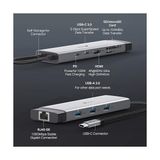 UH9120C, 4K 60Hz Hdmı, Gigabit RJ45 Port, 100W Hızlı Şarj, Sd ve Microsd Kart Yuvası, 5gbps Data Transfer Hızı, 9'u Bir Arada Usb-C Hub - 1 GB - 00-Siyah - Beyaz - Option-1