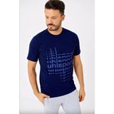 Uhlsport Done 3221108-410 Erkek Pamuk T-Shirt - Lacivert