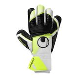 uhlsport Soft Advanced, çocuk ve yetişkin kaleci eldiveni, beyaz/sarı fluo/siyah, 9 -