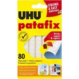 Uhu | Patafix Beyaz Yapışkan Hamur, 80 Adet, Çıkarılabilir ve Tekrar Kullanılabilir