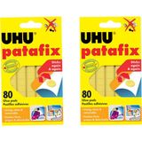 UHU Patafix Sarı Yapıştırıcı Hamur 2'li 80 Adet Sökülebilir ve Yeniden Kullanılabilir