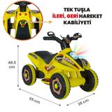 UJ Toys 6V Safari Sarı Uzaktan Kumandalı Akülü ATV