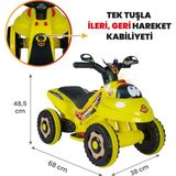 UJ Toys 9161 6V Karınca Sarı Akülü ATV