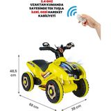 UJ Toys Kumandalı Akülü Araba 6 Volt 2-4 Yaş - Sarı