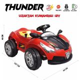 UJ Toys Tunder Işıklı Uzaktan Kumandalı 12 V Kırmızı Akülü Araba