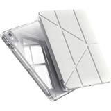 UK Apple iPad Air 13 Inç A3268 A3269 A2898 A2899 Uyumlu Uyku Modu Kalemlik Bölmeli 3 Katlamalı Kılıf - Beyaz
