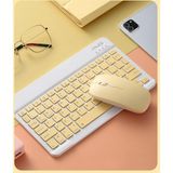 UK Apple iPad Air 4.nesil Uyumlu Bluetooth Klavye Mouse Set - Sarı