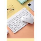 UK Apple iPad Air 5.Nesil Uyumlu Beyaz Bluetooth Klavye-Mouse