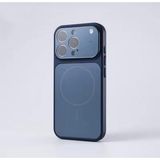 UK Apple iPhone 15 Uyumlu Magsafe Kılıf – 17 Pro Max Kamera Görünümlü Lens Korumalı Kapak - Lacivert