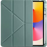 UK iPad Air 11INÇ 6.nesil M2 2024 Kılıf A2902 A2903 Uyumlu Origami Kalem Bölmeli Sararmaz Premium - Koyu Yeşil