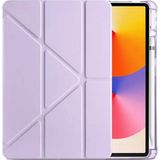 UK iPad Air 11INÇ 6.nesil M2 2024 Kılıf A2902 A2903 Uyumlu Origami Kalem Bölmeli Sararmaz Premium - Lila