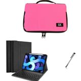 Uk İpad Air 5 Uyumlu 10.9 Inc Fuşya Tablet Çantası Kablosuz Klavyeli Standlı Kılıf Set