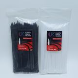 Uk Plastik Kablo Bağı Plastik Kelepçe Cırt Klips 3.6X200MM 100 Adet - Siyah